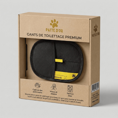 Gant Patte D'Or : Retirez tous les poils en un seul passage.