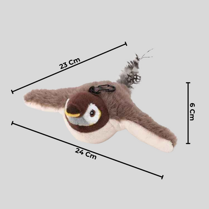 Oiseau interactif en peluche pour chat